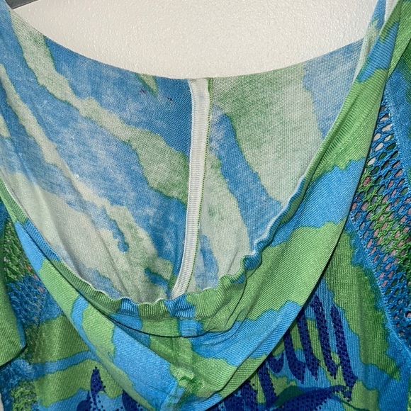 Ed Hardy × Streetwear Y2K Vintage Ed Hardy crazy knit stretch dress‎ sweater | - Picture 7 of 11